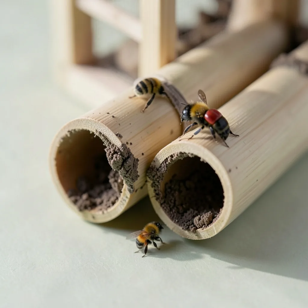 Close-up of the Bug Inn build-your-own insect hotel