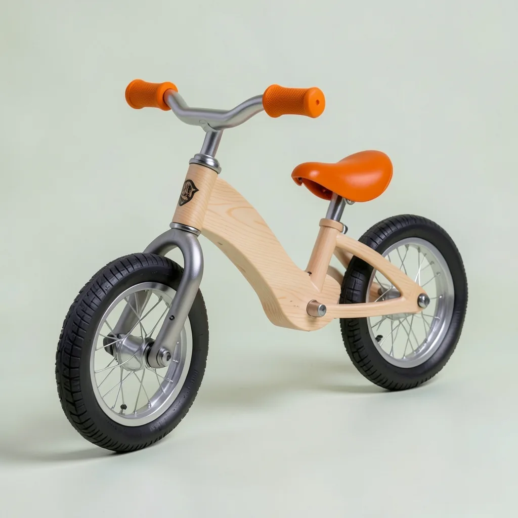 Pathfinder Balance Bike 12" balance bike with birch frame in bloom