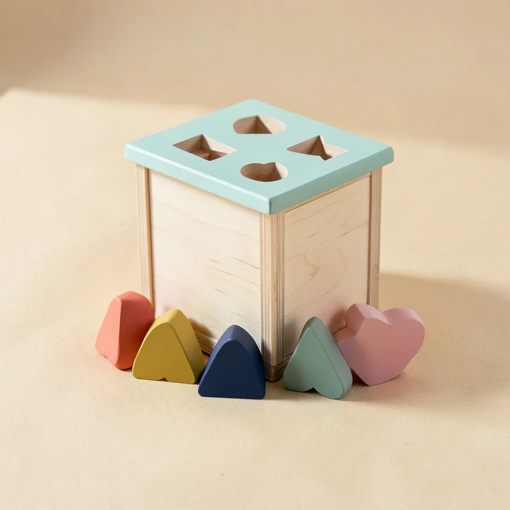 Pebble Post, wooden shape-sorting post box